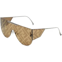 Fendi - Fabulous 2.0 - Shield Sunglasses - Brown - Sunglasses - Eyewear - Avvenice