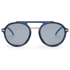 Fendi - Fantastic - Blue Round Aviator Sunglasses Fashion Show FW17-18 - Sunglasses - Eyewear - Avvenice^ Sunglasses & Eyewear