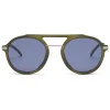 Fendi - Fantastic - Green Round Aviator Sunglasses Fashion Show FW17-18 - Sunglasses - Eyewear - Avvenice