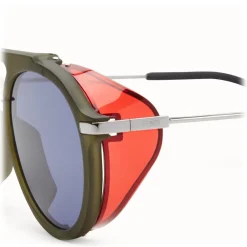 Fendi - Fantastic - Green Round Aviator Sunglasses Fashion Show FW17-18 - Sunglasses - Eyewear - Avvenice