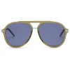 Fendi - Fantastic - Satin Green Aviator Oversize Sunglasses - Sunglasses - Eyewear - Avvenice