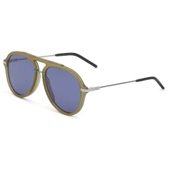 Fendi - Fantastic - Satin Green Aviator Oversize Sunglasses - Sunglasses - Eyewear - Avvenice