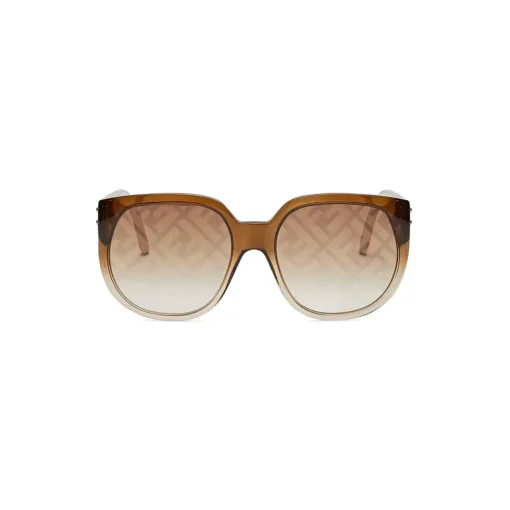 Fendi - Dawn - Oversize Round Sunglasses - Brown - Sunglasses - Eyewear - Avvenice