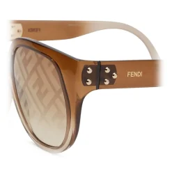 Fendi - Dawn - Oversize Round Sunglasses - Brown - Sunglasses - Eyewear - Avvenice