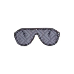 Fendi - Fabulous - Shield Sunglasses - Dark Ruthenium Gray - Sunglasses - Eyewear - Avvenice