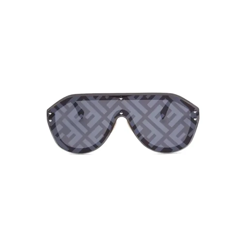 Fendi - Fabulous - Shield Sunglasses - Dark Ruthenium Gray - Sunglasses - Eyewear - Avvenice