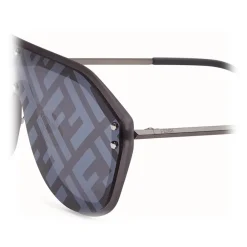 Fendi - Fabulous - Shield Sunglasses - Dark Ruthenium Gray - Sunglasses - Eyewear - Avvenice