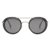 Fendi - Glass - Round Sunglasses - Grey Dark Ruthenium - Sunglasses - Eyewear - Avvenice