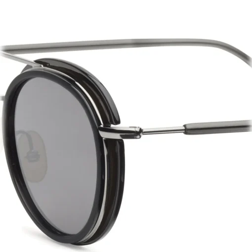 Fendi - Glass - Round Sunglasses - Grey Dark Ruthenium - Sunglasses - Eyewear - Avvenice