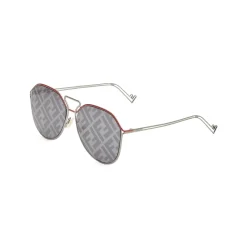 Fendi - Grid - Pilot Sunglasses - Red Ruthenium - Sunglasses - Eyewear - Avvenice^ Sunglasses & Eyewear