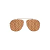 Fendi - FF Family - Oversize Pilot Sunglasses - Gold Brown - Sunglasses - Eyewear - Avvenice^ Sunglasses & Eyewear