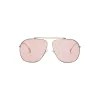 Fendi - FF Family - Oversize Pilot Sunglasses - Gold Pink - Sunglasses - Eyewear - Avvenice