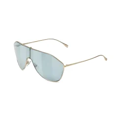 Fendi - FF Family - Shield Sunglasses - Gold light Blue - Sunglasses - Eyewear - Avvenice