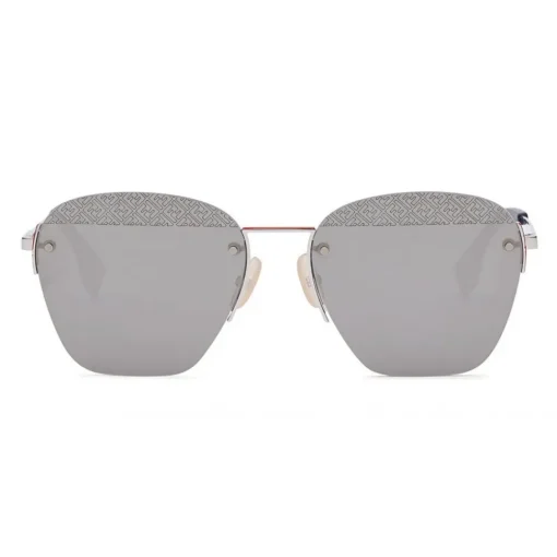 Fendi - FF- Rimless Sunglasses - Palladium - Sunglasses - Eyewear - Avvenice^ Sunglasses & Eyewear