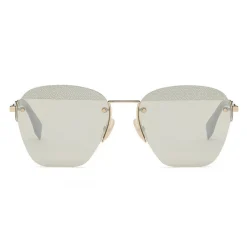 Fendi - FF- Rimless Sunglasses - Gold - Sunglasses - Eyewear - Avvenice