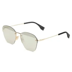 Fendi - FF- Rimless Sunglasses - Gold - Sunglasses - Eyewear - Avvenice