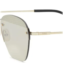 Fendi - FF- Rimless Sunglasses - Gold - Sunglasses - Eyewear - Avvenice