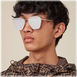 Fendi - FF- Rimless Sunglasses - Palladium - Sunglasses - Eyewear - Avvenice^ Sunglasses & Eyewear