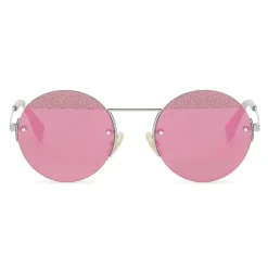 Fendi - FF- Round Sunglasses - Ruthenium - Sunglasses - Eyewear - Avvenice