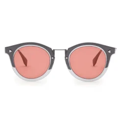 Fendi - FF- Round Sunglasses - Dark Grey Ruthenium - Sunglasses - Eyewear - Avvenice^ Sunglasses & Eyewear
