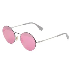 Fendi - FF- Round Sunglasses - Ruthenium - Sunglasses - Eyewear - Avvenice