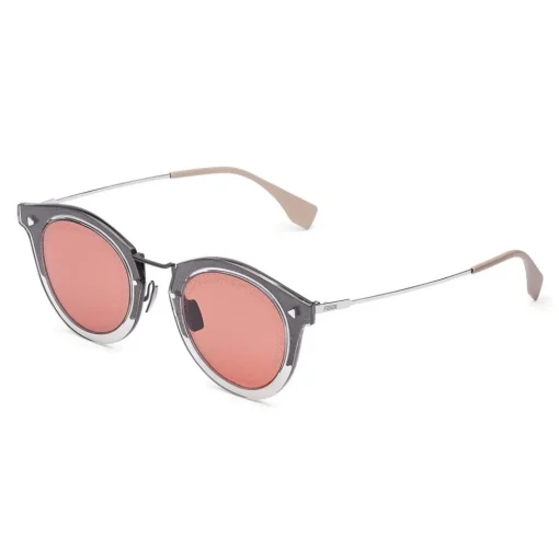 Fendi - FF- Round Sunglasses - Dark Grey Ruthenium - Sunglasses - Eyewear - Avvenice^ Sunglasses & Eyewear