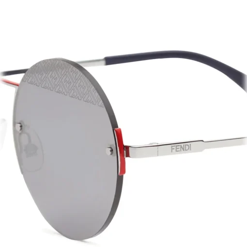 Fendi - FF- Round Sunglasses - Palladium - Sunglasses - Eyewear - Avvenice^ Sunglasses & Eyewear