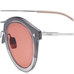 Fendi - FF- Round Sunglasses - Dark Grey Ruthenium - Sunglasses - Eyewear - Avvenice^ Sunglasses & Eyewear