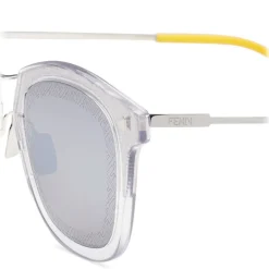 Fendi - FF- SquareSunglasses - Transparent Palladium - Sunglasses - Eyewear - Avvenice^ Sunglasses & Eyewear