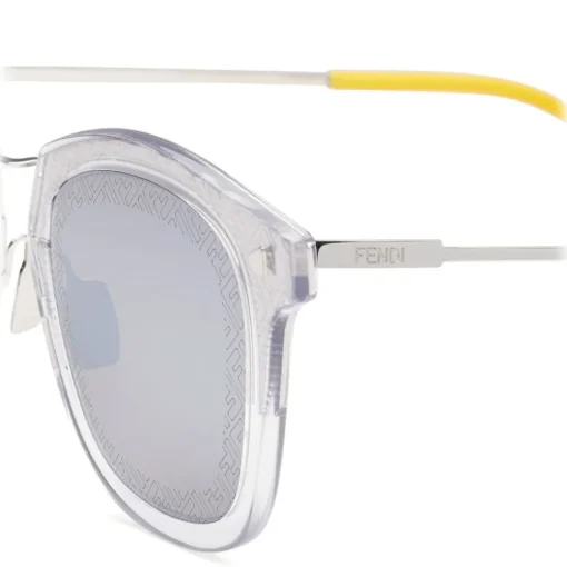 Fendi - FF- SquareSunglasses - Transparent Palladium - Sunglasses - Eyewear - Avvenice^ Sunglasses & Eyewear