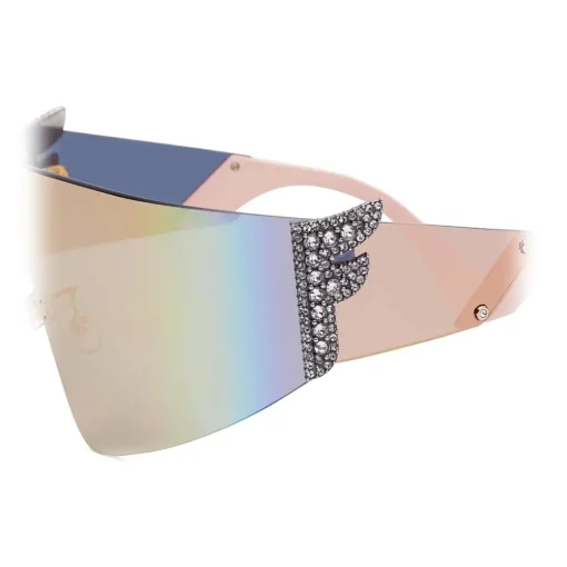 Fendi - Ffreedom - Mask Sunglasses - Pink - Sunglasses - Eyewear - Avvenice^ Sunglasses & Eyewear