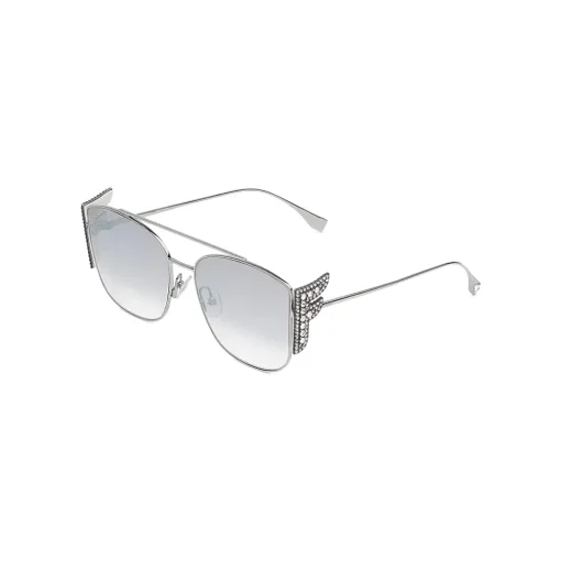 Fendi - Ffreedom - Square Sunglasses - Silver - Sunglasses - Eyewear - Avvenice^ Sunglasses & Eyewear