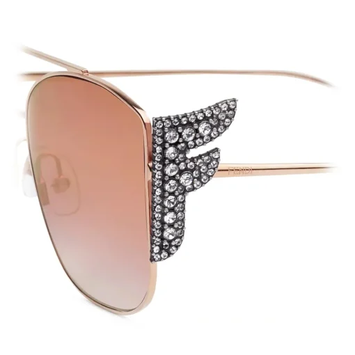 Fendi - Ffreedom - Square Sunglasses - Gold Pink - Sunglasses - Eyewear - Avvenice^ Sunglasses & Eyewear