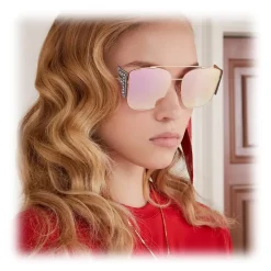 Fendi - Ffreedom - Square Sunglasses - Gold Pink - Sunglasses - Eyewear - Avvenice^ Sunglasses & Eyewear