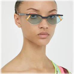 Fendi - Gentle Monster No. 01 - Cat Eye Sunglasses - Grey Light Blue - Sunglasses - Eyewear - Avvenice^ Sunglasses & Eyewear