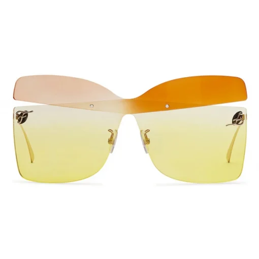Fendi - Karligraphy - Butterfly Sunglasses - Gold Rose Orange - Sunglasses - Eyewear - Avvenice