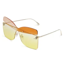 Fendi - Karligraphy - Butterfly Sunglasses - Gold Rose Orange - Sunglasses - Eyewear - Avvenice