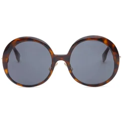 Fendi - Promeneye - Oversize Round Sunglasses - Gray - Sunglasses - Eyewear - Avvenice