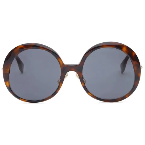 Fendi - Promeneye - Oversize Round Sunglasses - Gray - Sunglasses - Eyewear - Avvenice