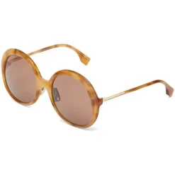 Fendi - Promeneye - Oversize Round Sunglasses - Brown - Sunglasses - Eyewear - Avvenice^ Sunglasses & Eyewear