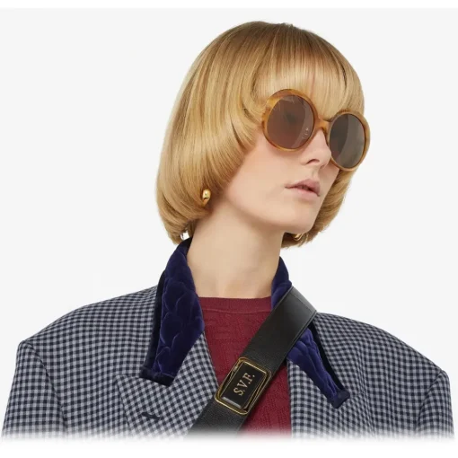 Fendi - Promeneye - Oversize Round Sunglasses - Brown - Sunglasses - Eyewear - Avvenice^ Sunglasses & Eyewear