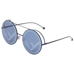 Fendi - Run Away - Blue Oversize Sunglasses - Fashion Week 17 - Sunglasses - Eyewear - Avvenice