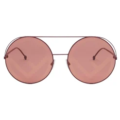 Fendi - Run Away - Red Oversize Sunglasses - Sunglasses - Eyewear - Avvenice