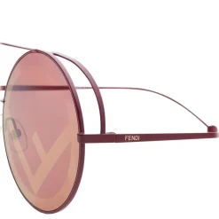 Fendi - Run Away - Red Oversize Sunglasses - Sunglasses - Eyewear - Avvenice