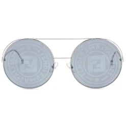 Fendi - Run Away - Round Oversize Sunglasses - Gray Silver - Sunglasses - Eyewear - Avvenice^ Sunglasses & Eyewear