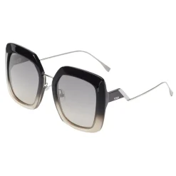 Fendi - Tropical Shine - Black & Grey Oversize Sunglasses - Sunglasses - Eyewear - Avvenice