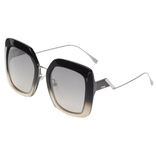 Fendi - Tropical Shine - Black & Grey Oversize Sunglasses - Sunglasses - Eyewear - Avvenice
