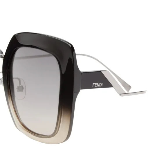 Fendi - Tropical Shine - Black & Grey Oversize Sunglasses - Sunglasses - Eyewear - Avvenice