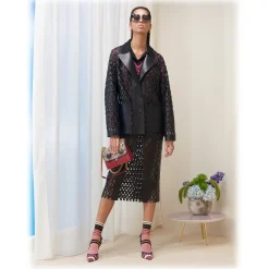 Fendi - Tropical Shine - Black & Grey Oversize Sunglasses - Sunglasses - Eyewear - Avvenice