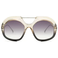 Fendi - Tropical Shine - Crystal & Black Aviator Oversize Sunglasses - Sunglasses - Eyewear - Avvenice^ Sunglasses & Eyewear